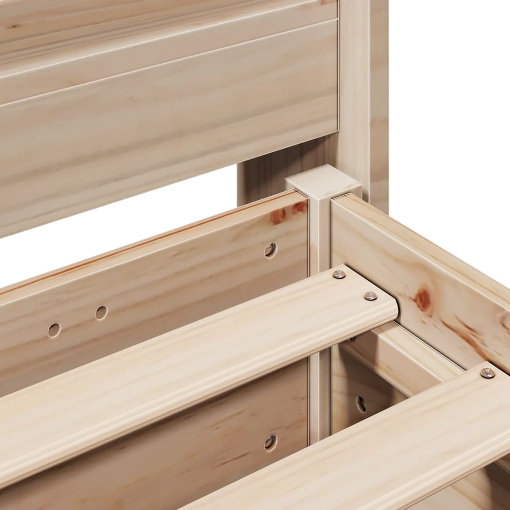 Bed Frame Without Mattress Solid Wood Pine