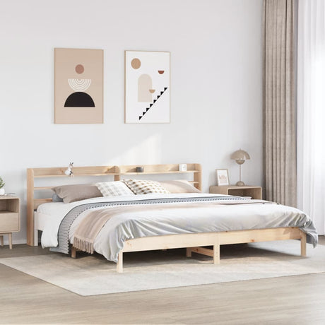 Bed Frame Without Mattress Solid Wood Pine
