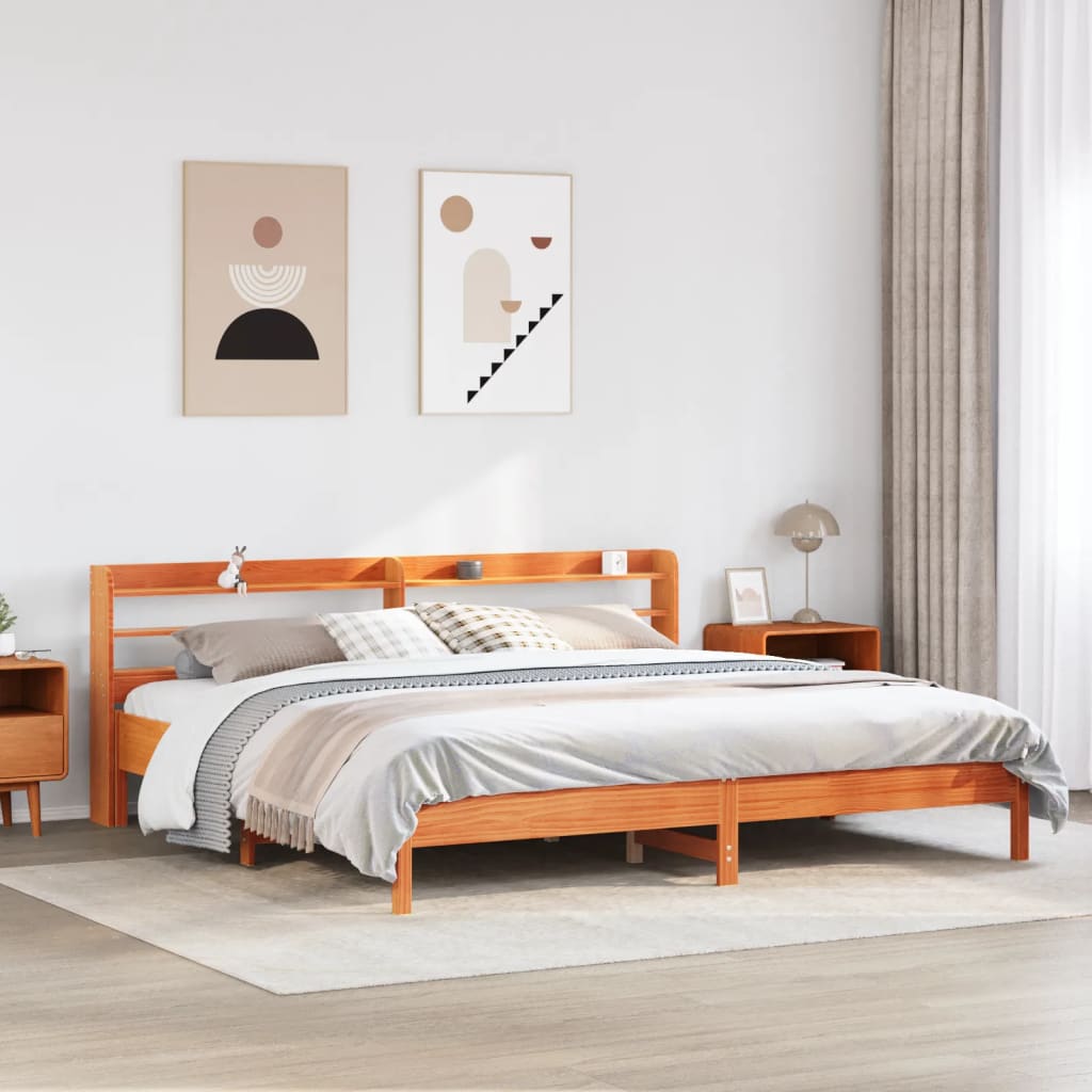 Bed Frame Without Mattress Solid Wood Pine