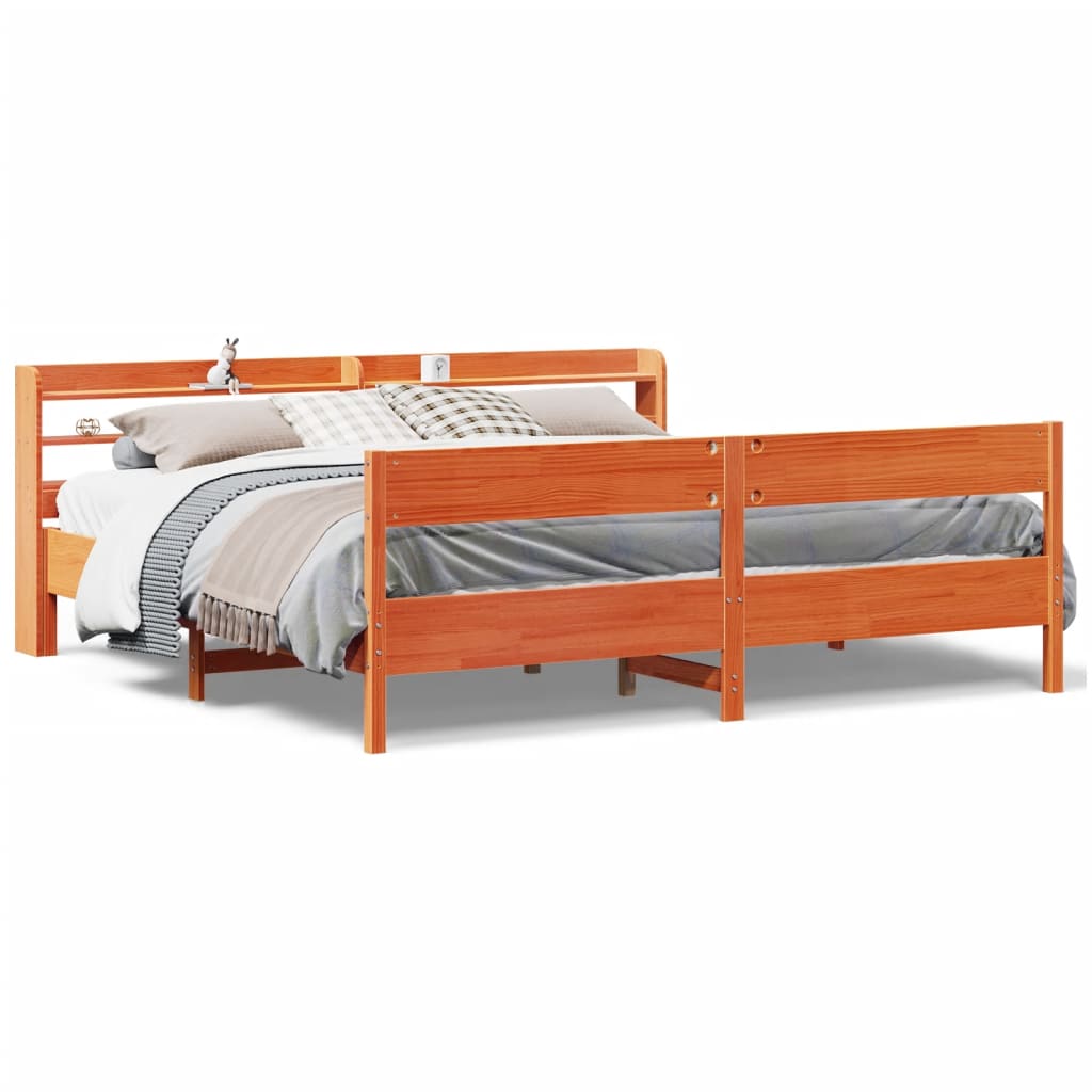 Bed Frame Without Mattress Solid Wood Pine