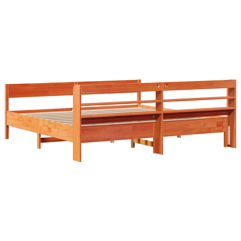 Bed Frame Without Mattress Solid Wood Pine