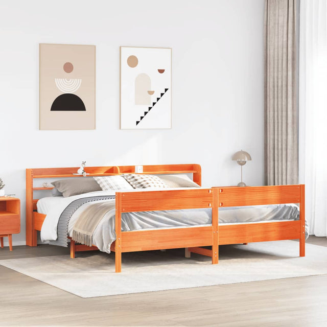 Bed Frame Without Mattress Solid Wood Pine