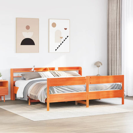Bed Frame Without Mattress Solid Wood Pine