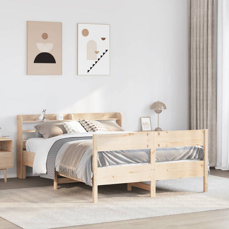 Bed Frame Without Mattress Solid Wood Pine