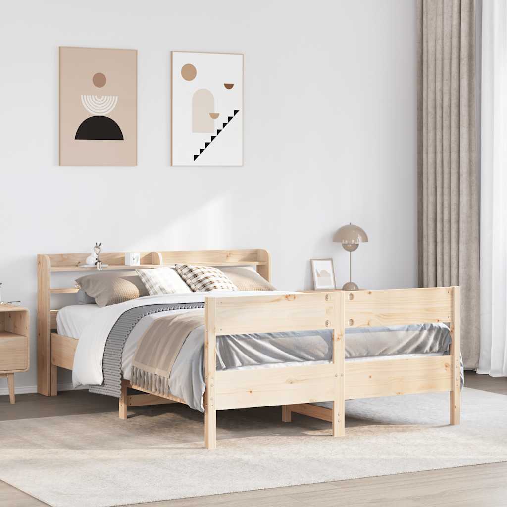 Bed Frame Without Mattress Solid Wood Pine