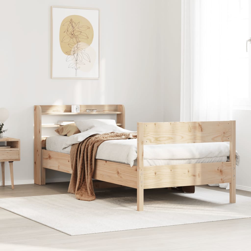 Bed Frame Without Mattress Solid Wood Pine