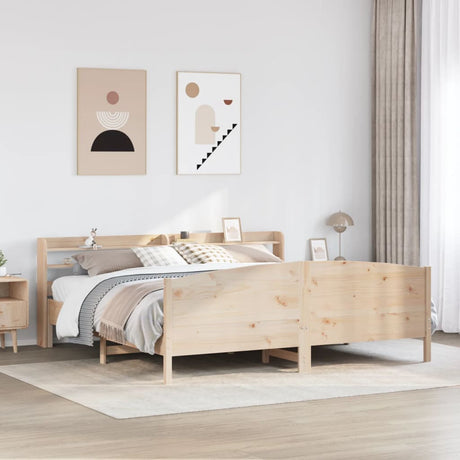 Bed Frame Without Mattress Solid Wood Pine