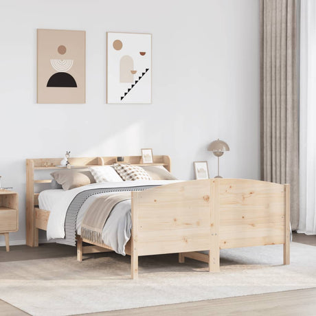 Bed Frame Without Mattress Solid Wood Pine