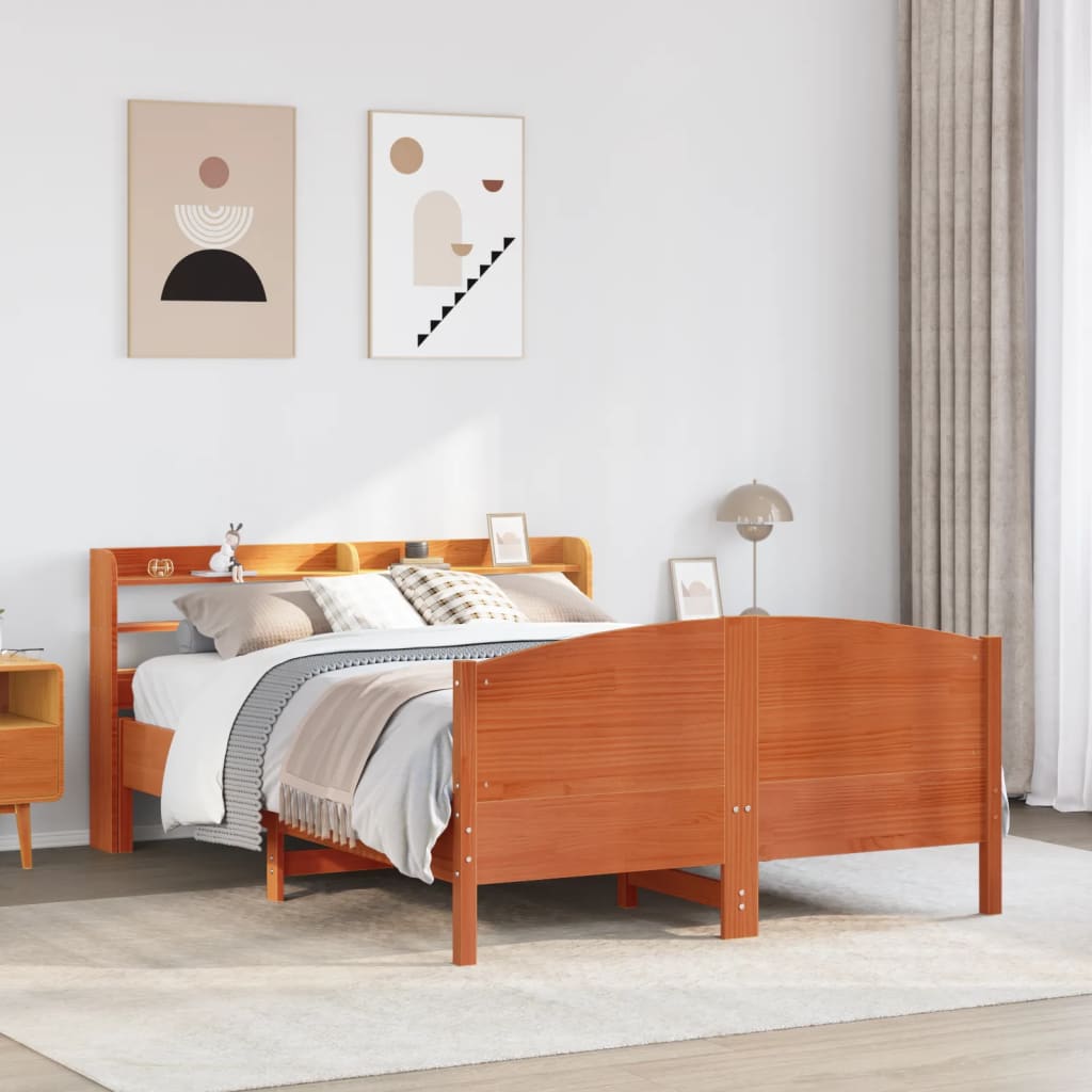 Bed Frame Without Mattress Solid Wood Pine