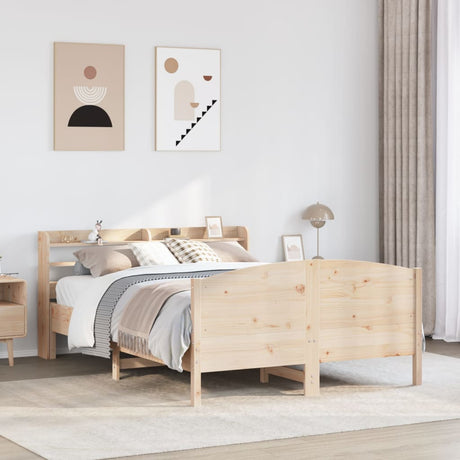 Bed Frame Without Mattress Solid Wood Pine