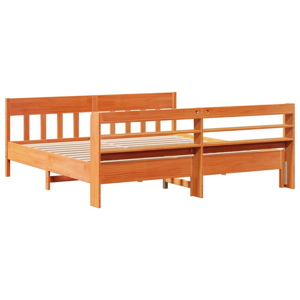 Bed Frame Without Mattress Solid Wood Pine