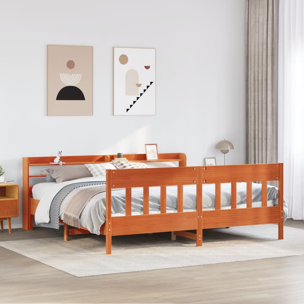Bed Frame Without Mattress Solid Wood Pine