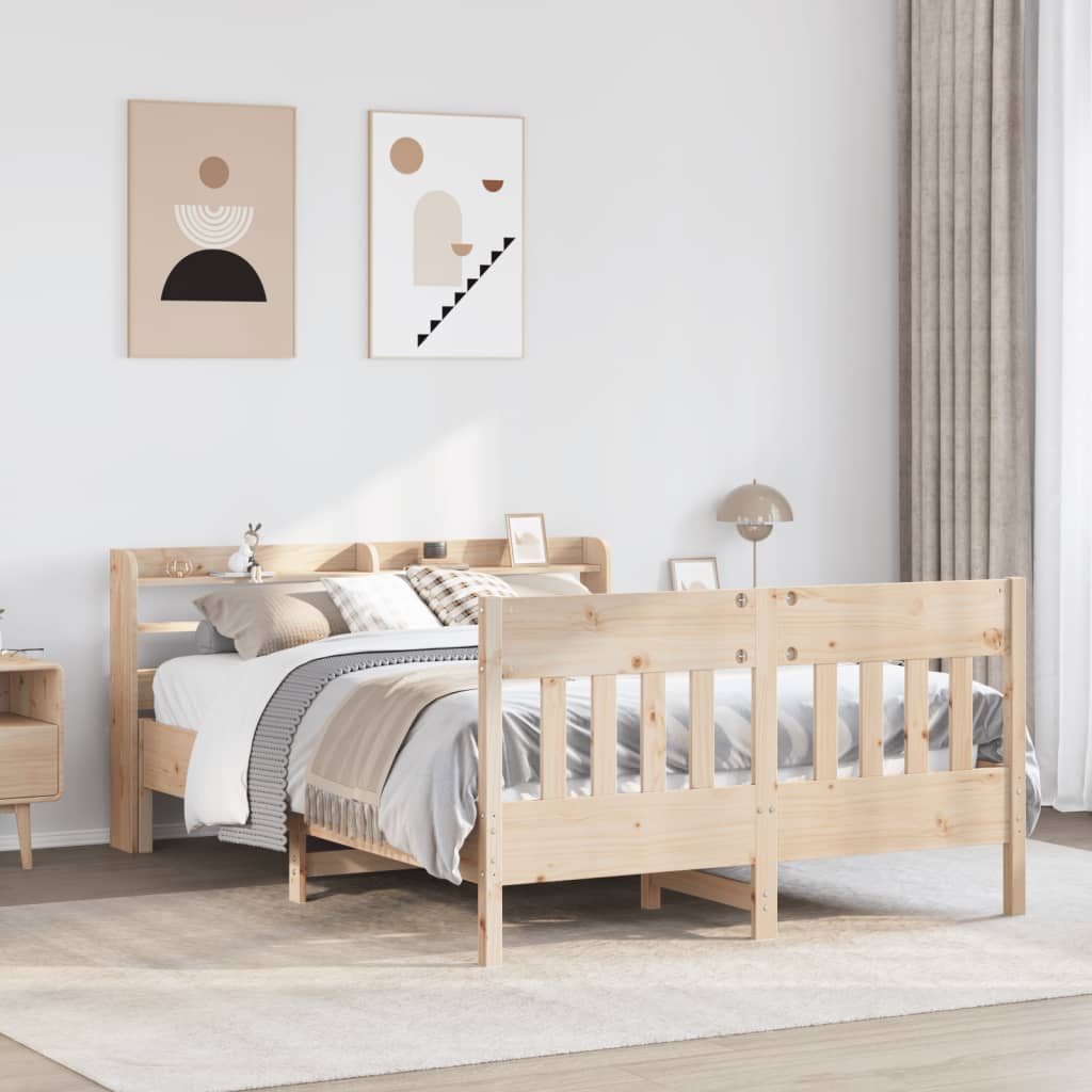 Bed Frame Without Mattress Solid Wood Pine