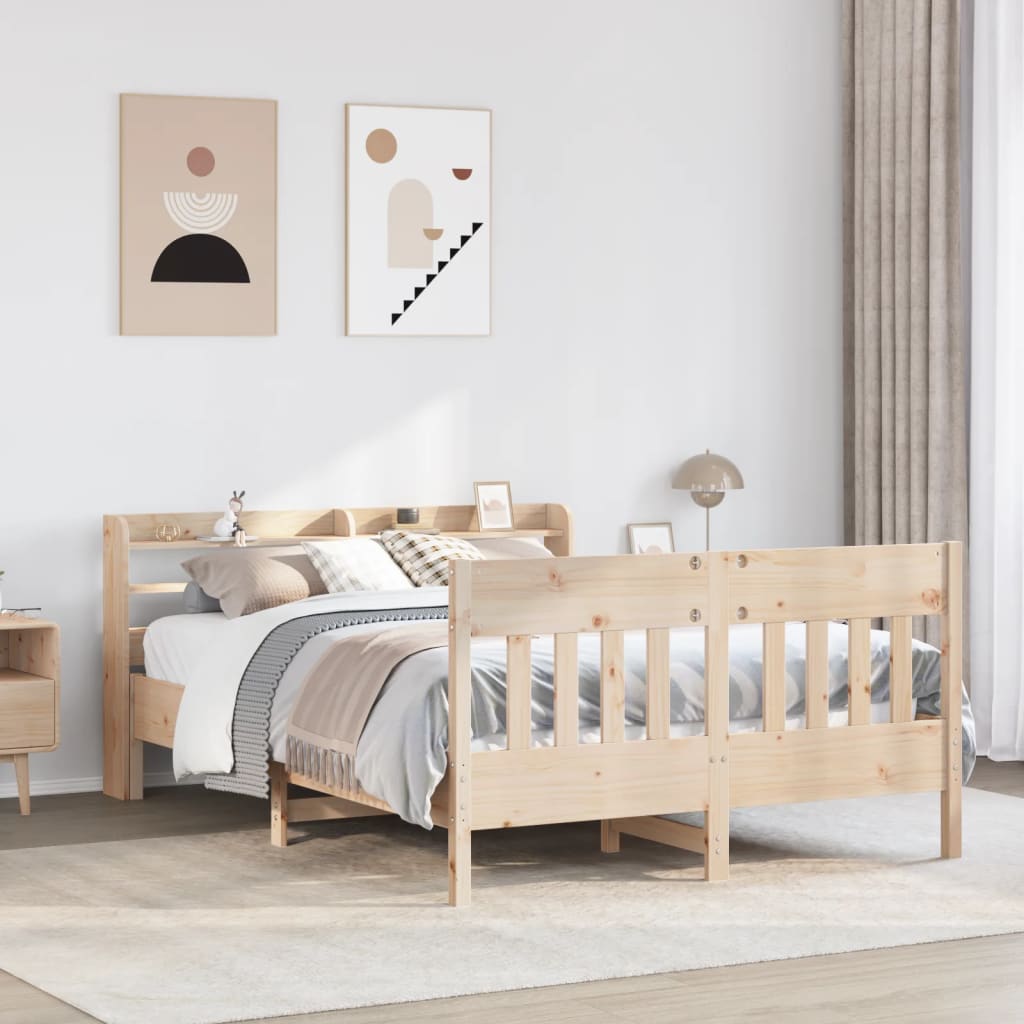 Bed Frame Without Mattress Solid Wood Pine