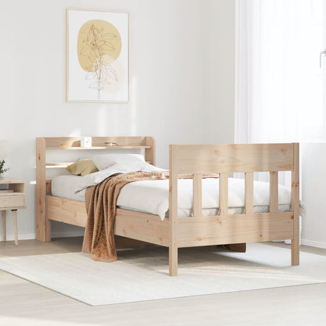 Bed Frame Without Mattress Solid Wood Pine