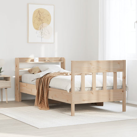 Bed Frame Without Mattress Solid Wood Pine