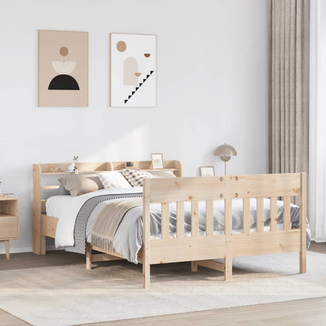 Bed Frame Without Mattress Solid Wood Pine