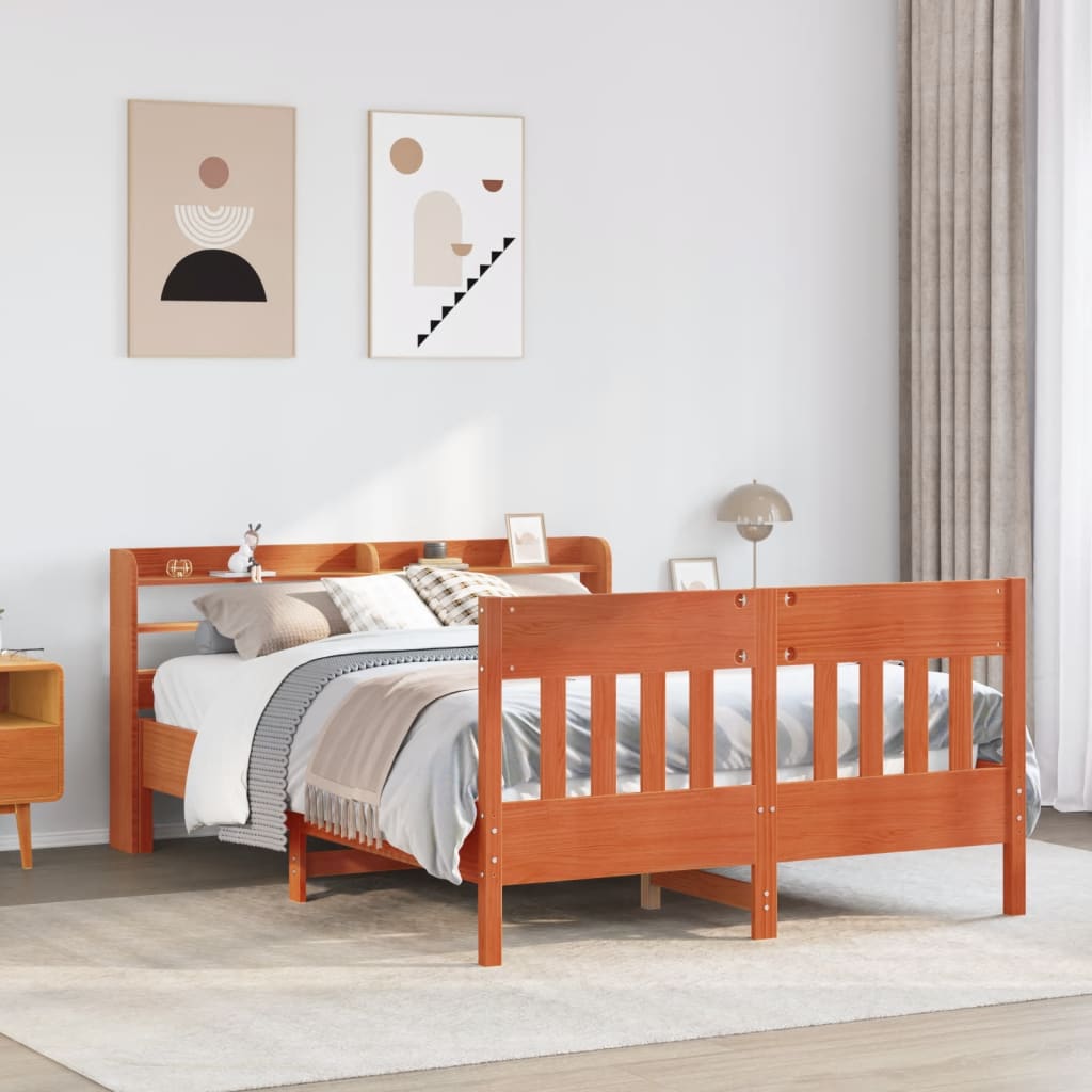 Bed Frame Without Mattress Solid Wood Pine