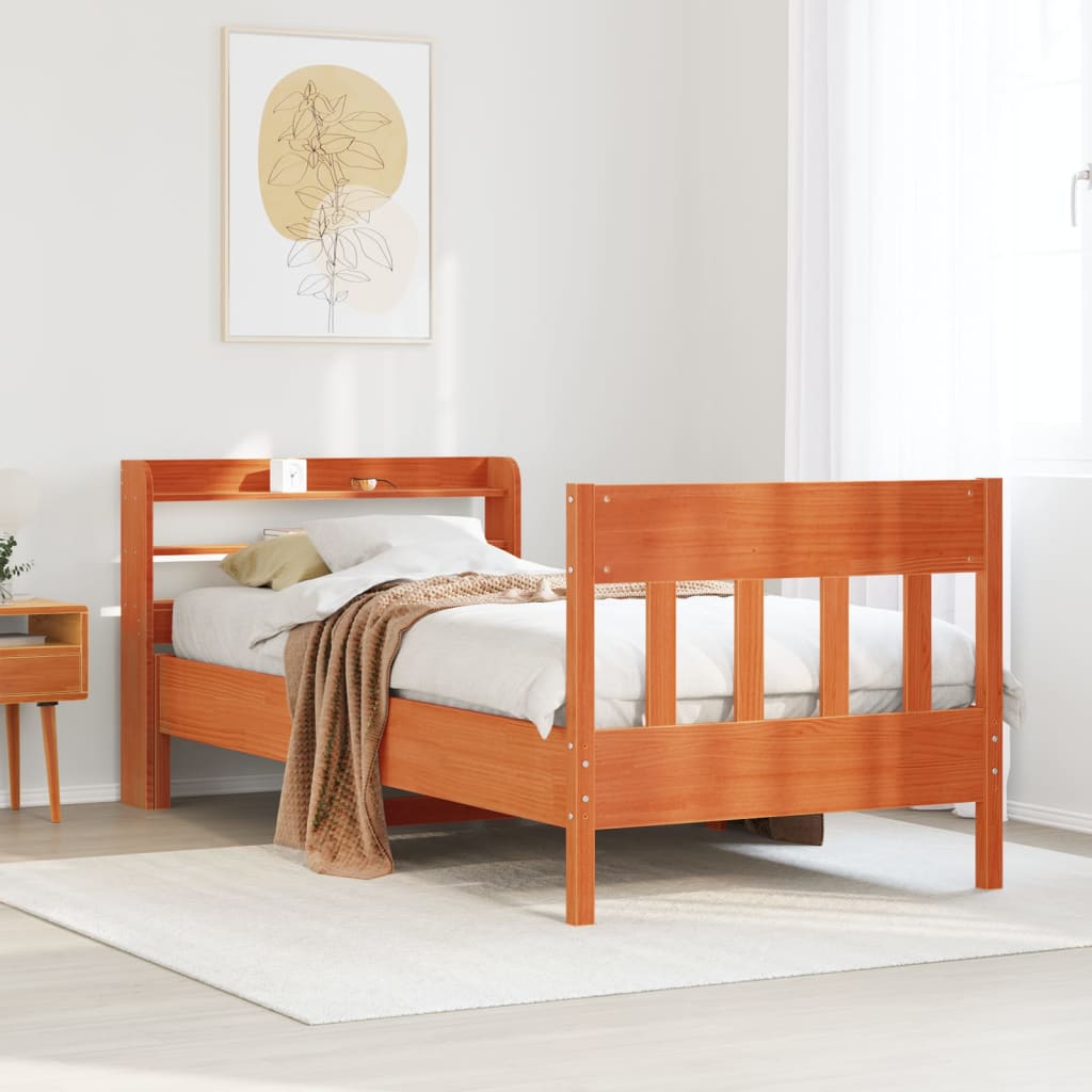Bed Frame Without Mattress Solid Wood Pine