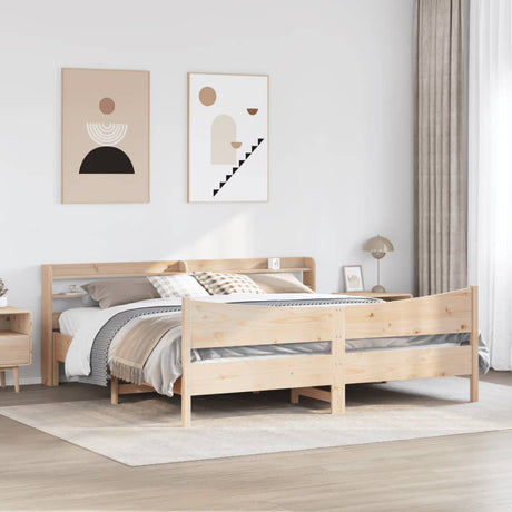 Bed Frame With Headboard Super King Solid Wood Pine