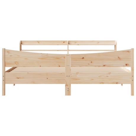 Bed Frame With Headboard Super King Solid Wood Pine