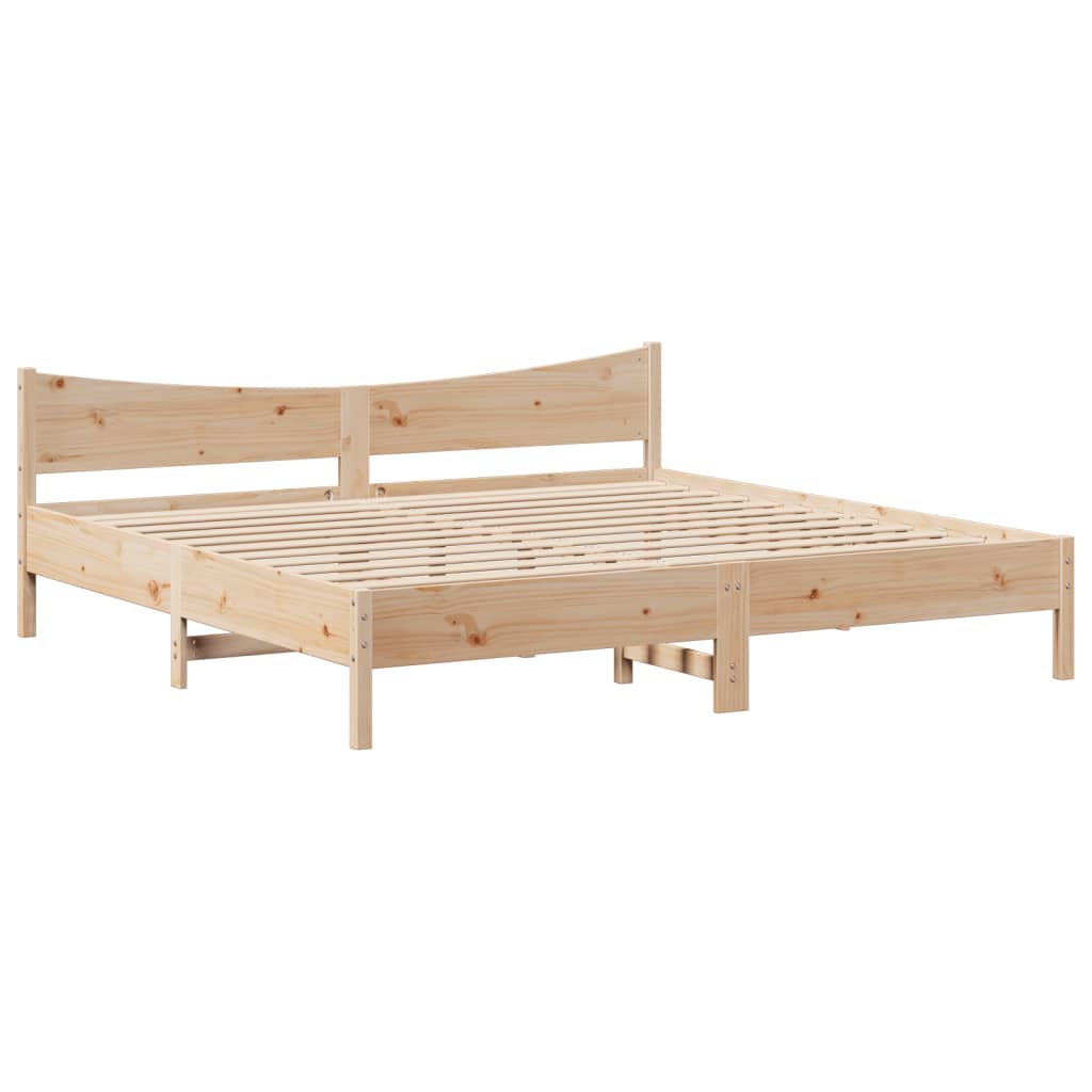 Bed Frame With Headboard Super King Solid Wood Pine