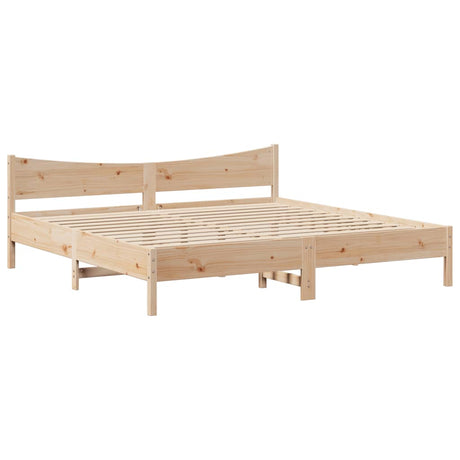 Bed Frame With Headboard Super King Solid Wood Pine