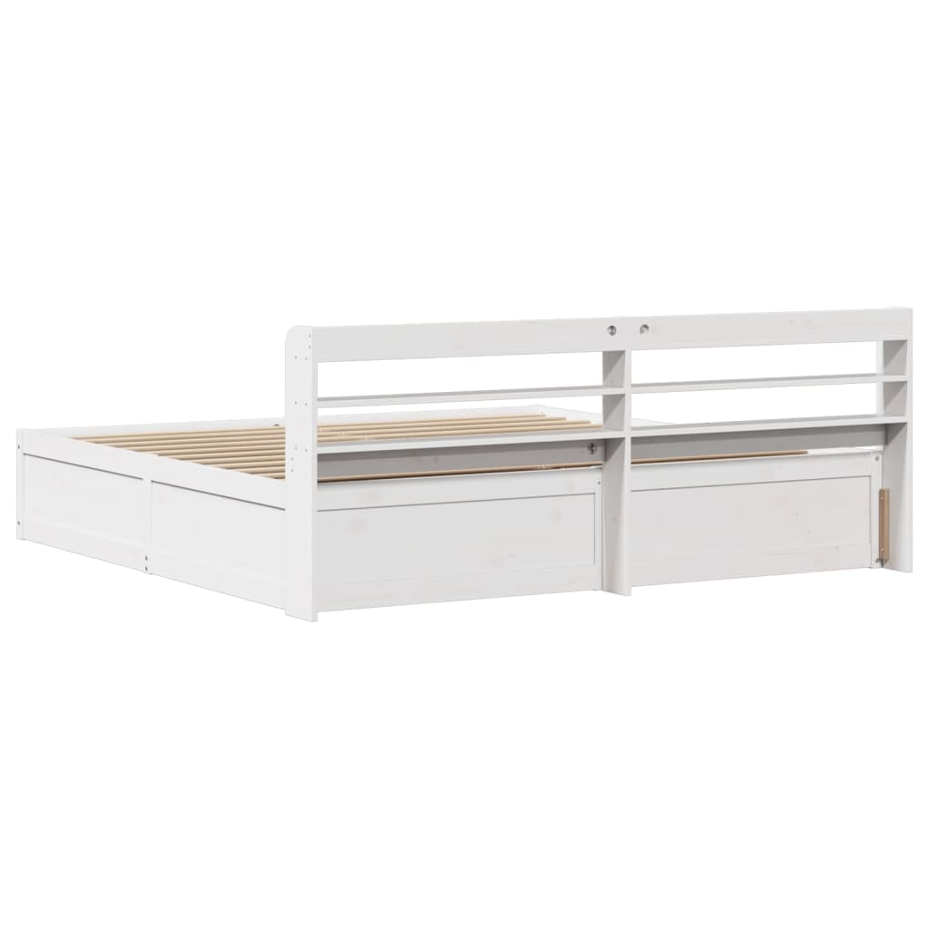 Bed Frame With Headboard Super King Solid Wood Pine