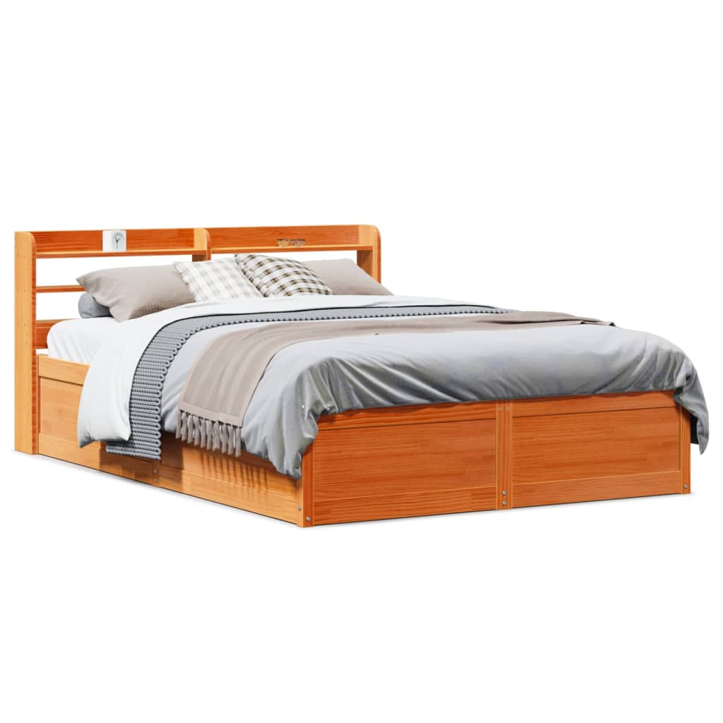 Bed Frame With Headboard Super King Solid Wood Pine