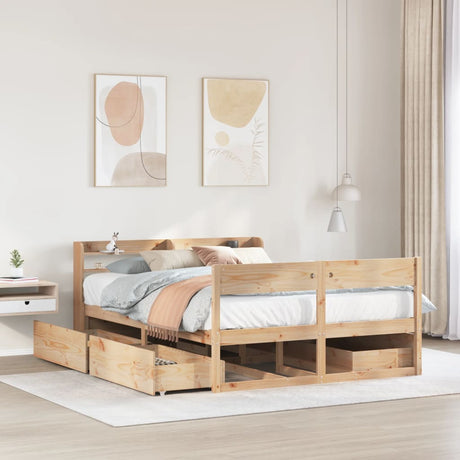 Bed Frame Without Mattress Super King Solid Wood Pine