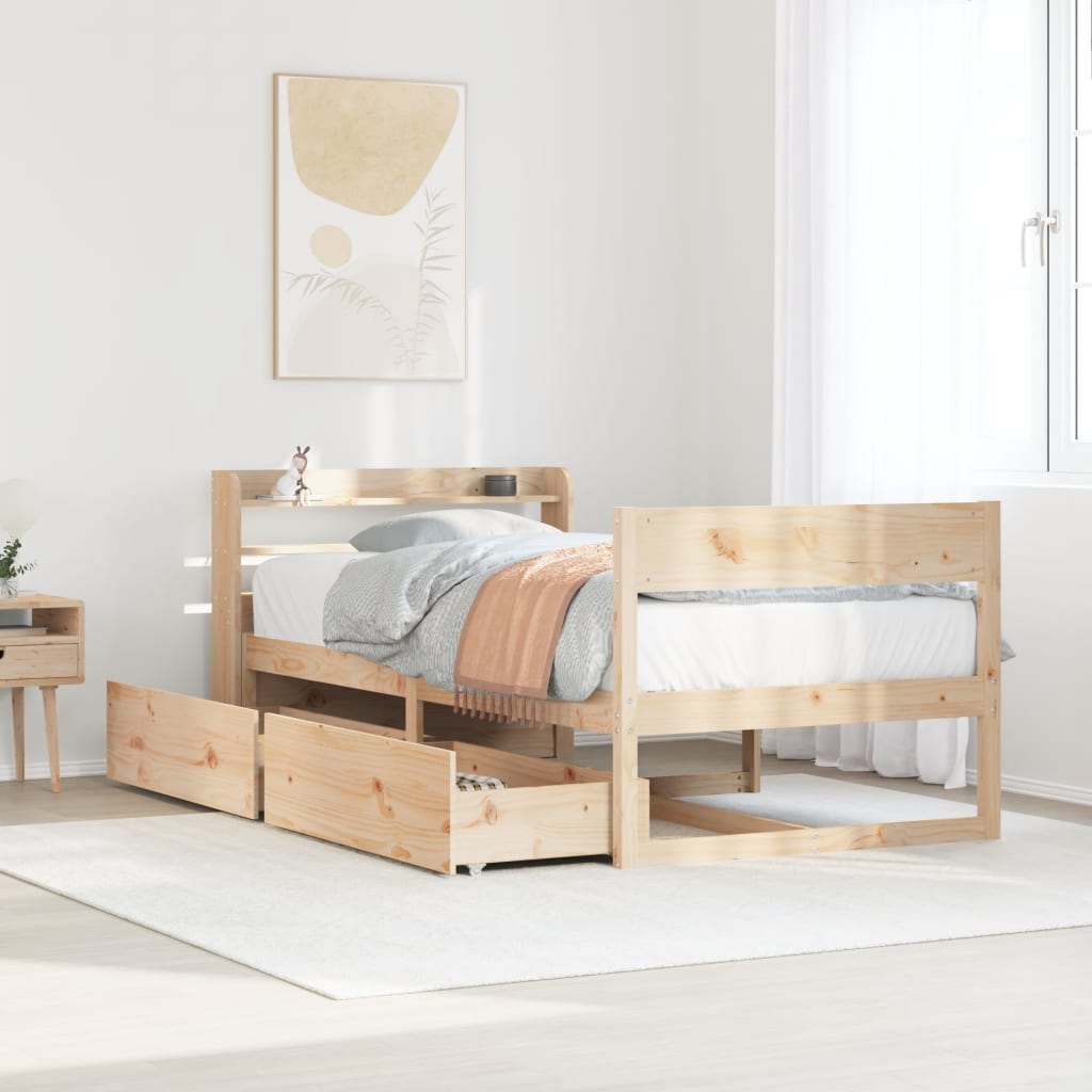 Bed Frame Without Mattress Super King Solid Wood Pine
