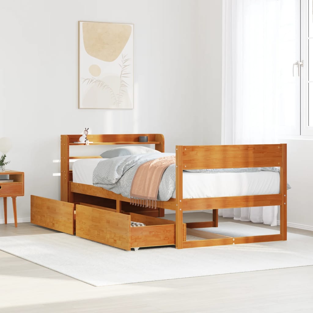 Bed Frame Without Mattress Super King Solid Wood Pine