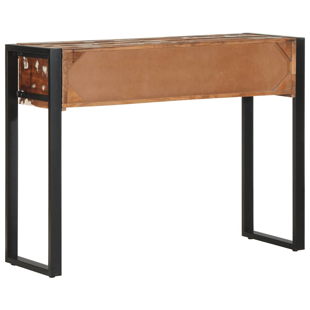 Console Table Multicolour 100X35X75 Cm Solid Wood Reclaimed