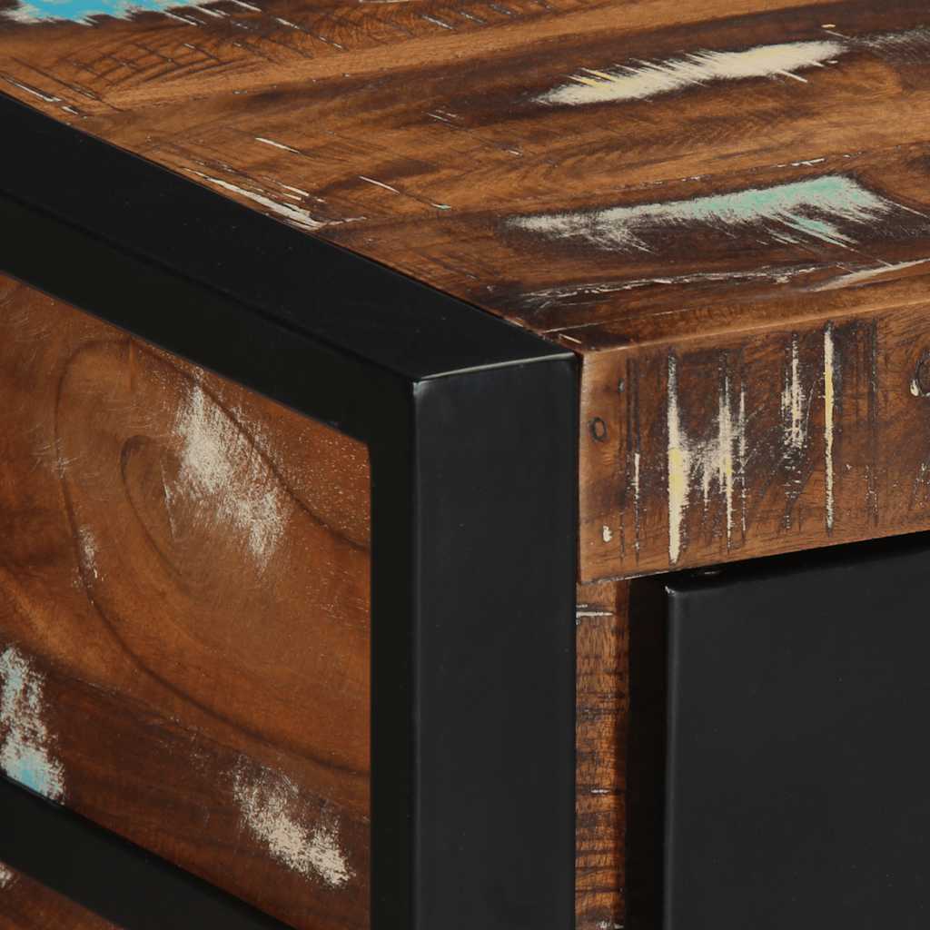 Console Table Multicolour 100X35X75 Cm Solid Wood Reclaimed