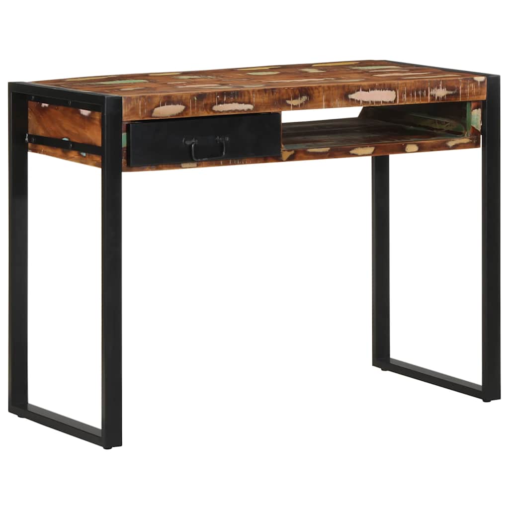 Desk Multicolour 100X50X75 Cm Solid Wood Reclaimed