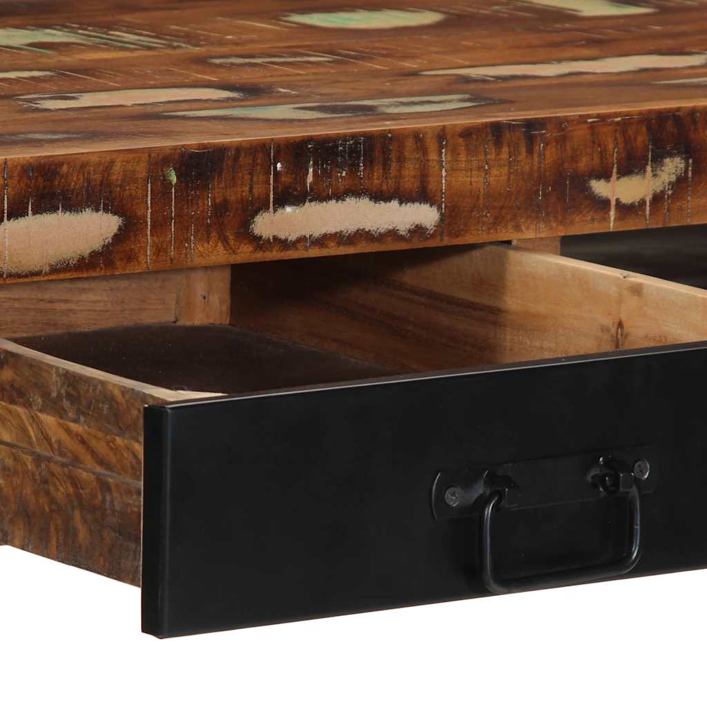 Desk Multicolour 100X50X75 Cm Solid Wood Reclaimed