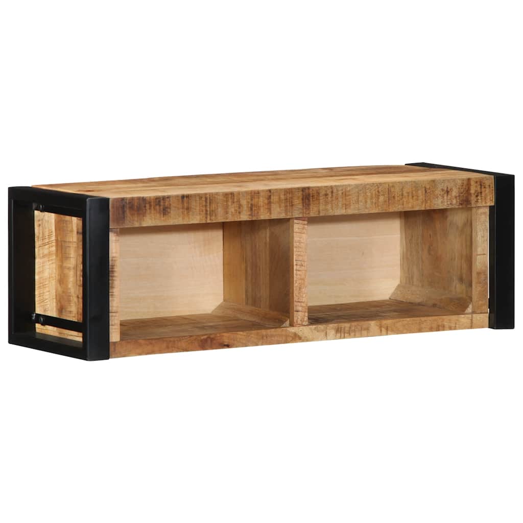 Tv Cabinet 80X30X25 Cm Solid Rough Wood Mango