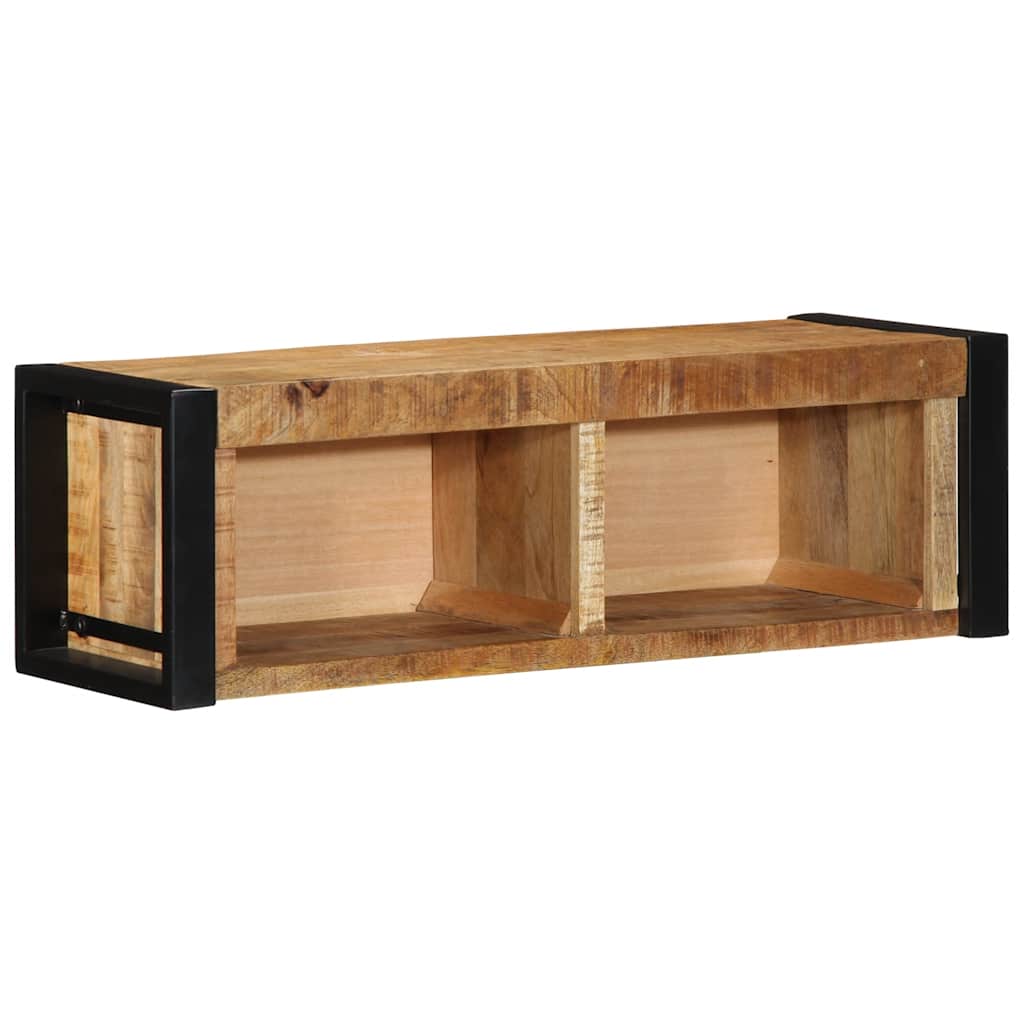 Tv Cabinet 80X30X25 Cm Solid Rough Wood Mango