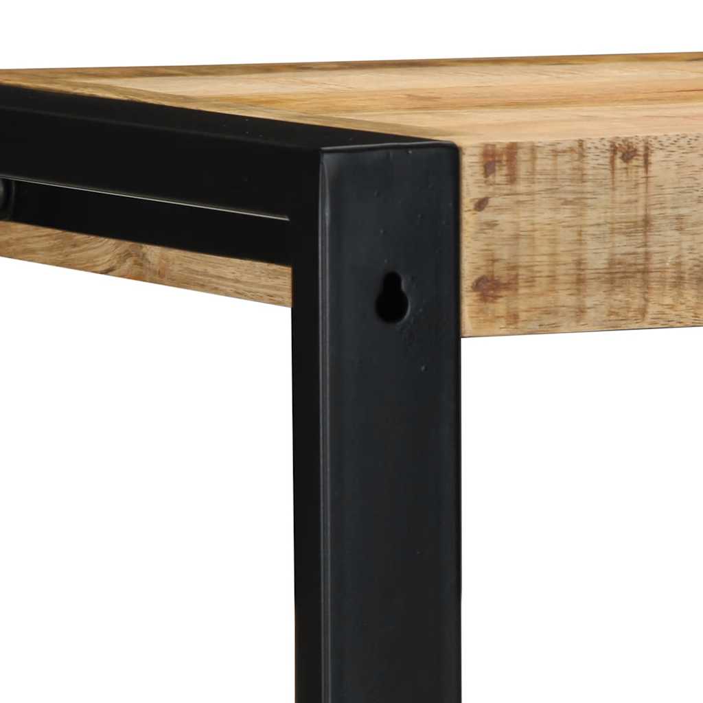 Wall Shelf 35X35X100 Cm Solid Rough Wood Mango