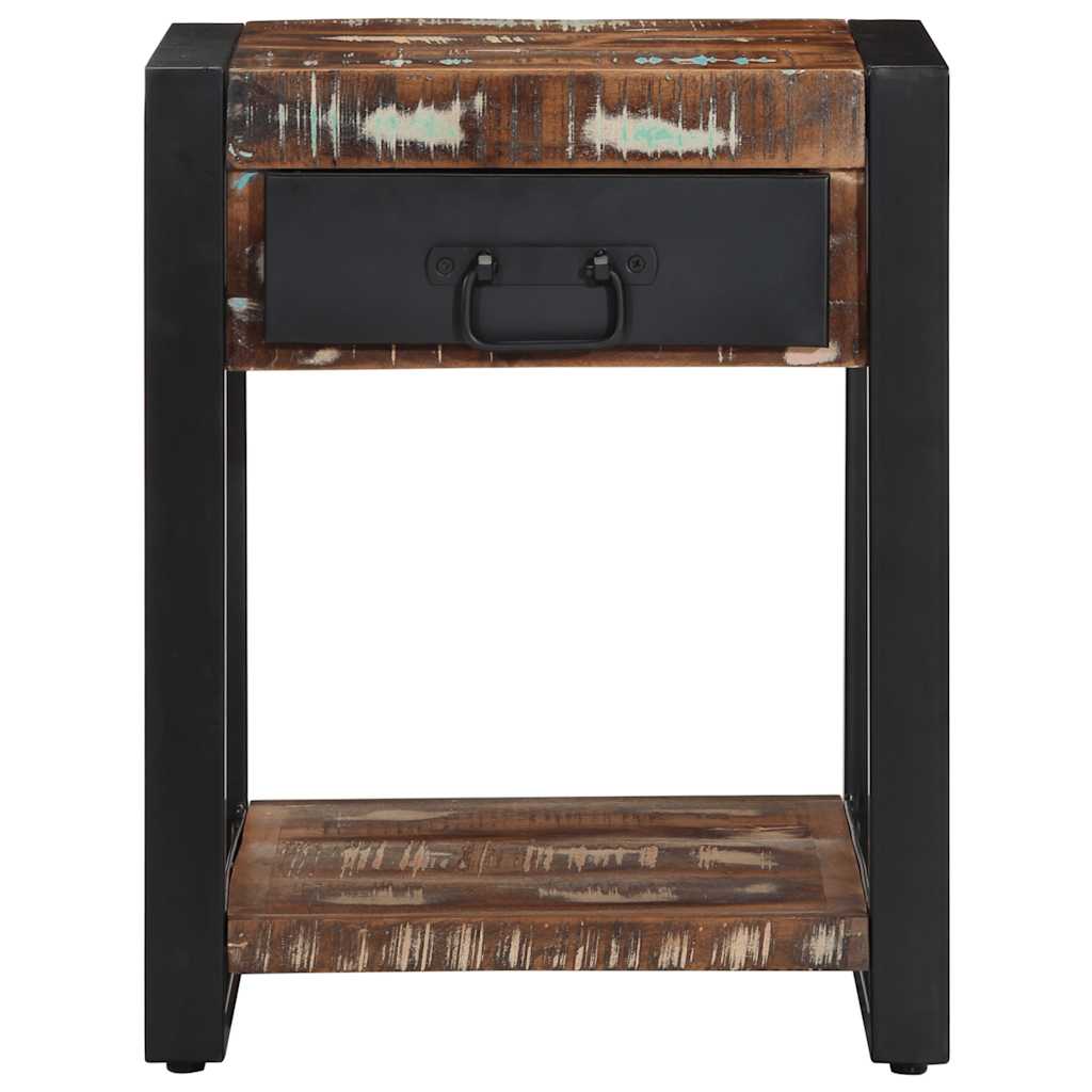 Side Table Multicolour 40X40X50 Cm Solid Wood Reclaimed