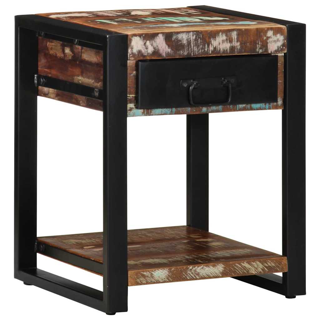 Side Table Multicolour 40X40X50 Cm Solid Wood Reclaimed