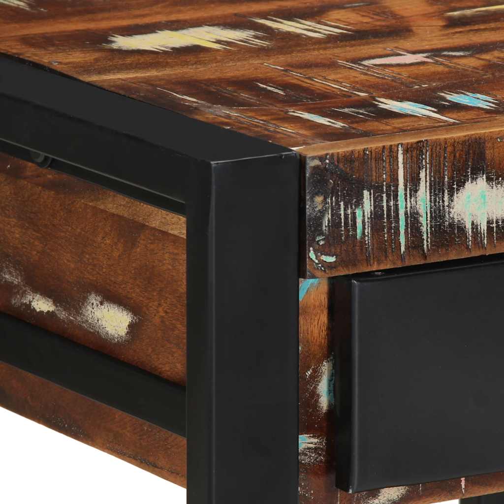 Side Table Multicolour 40X40X50 Cm Solid Wood Reclaimed