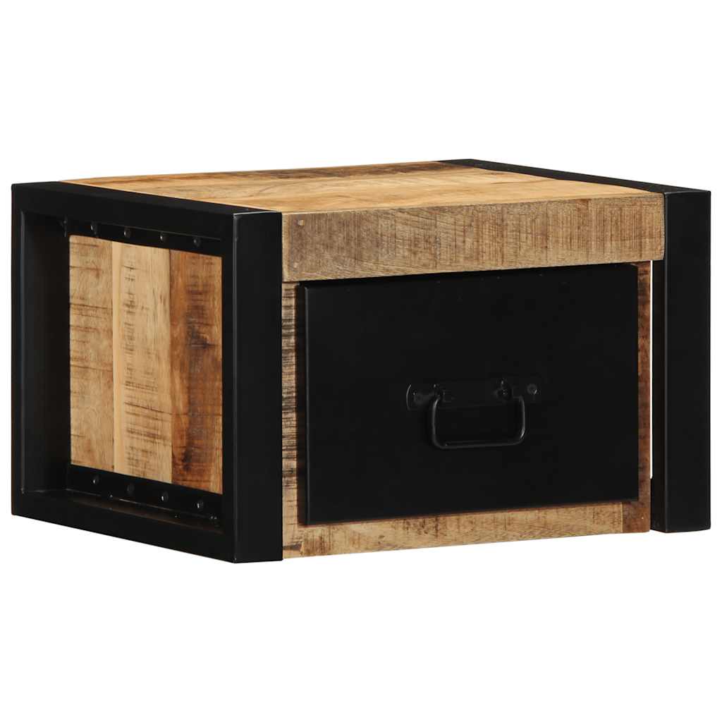 Bedside Cabinet 40X35X25 Cm Solid Rough Wood Mango