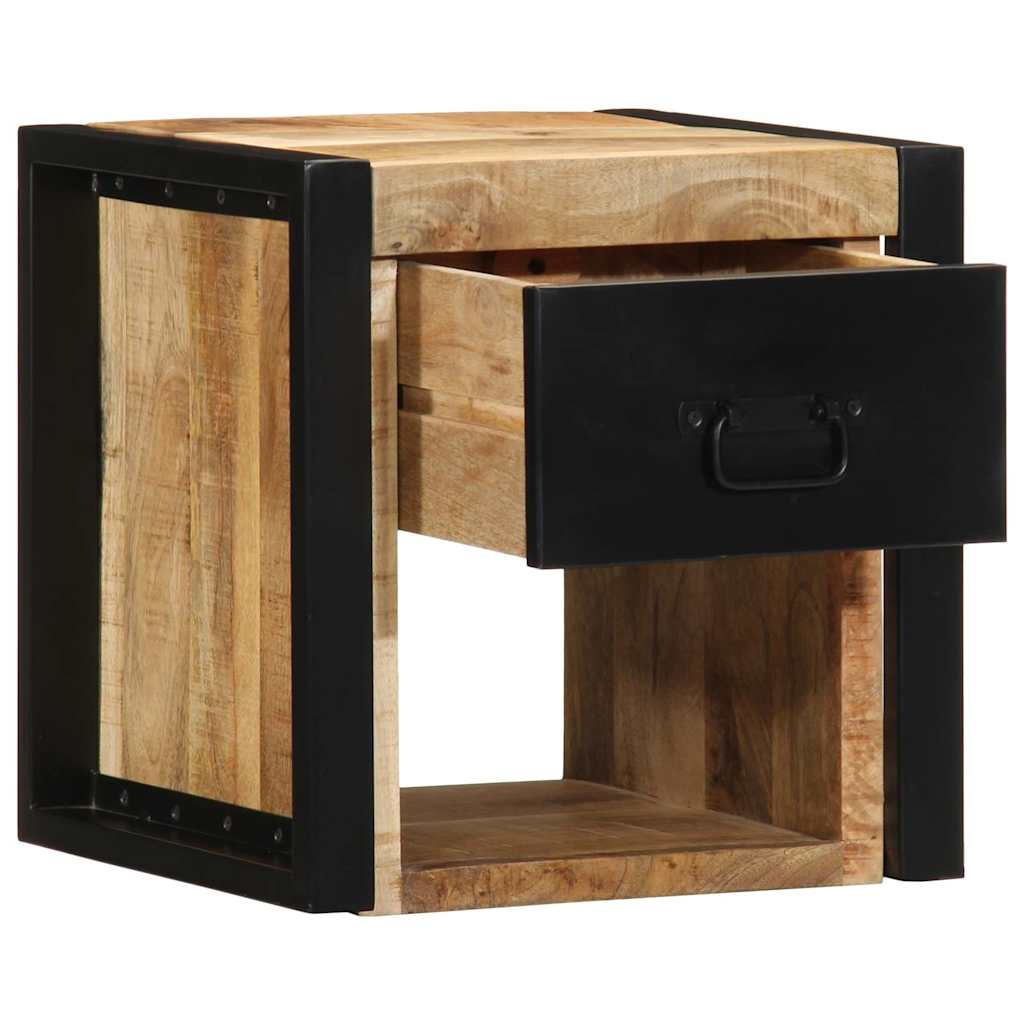 Bedside Cabinets 2 Pcs 40X35X40 Cm Solid Rough Wood Mango
