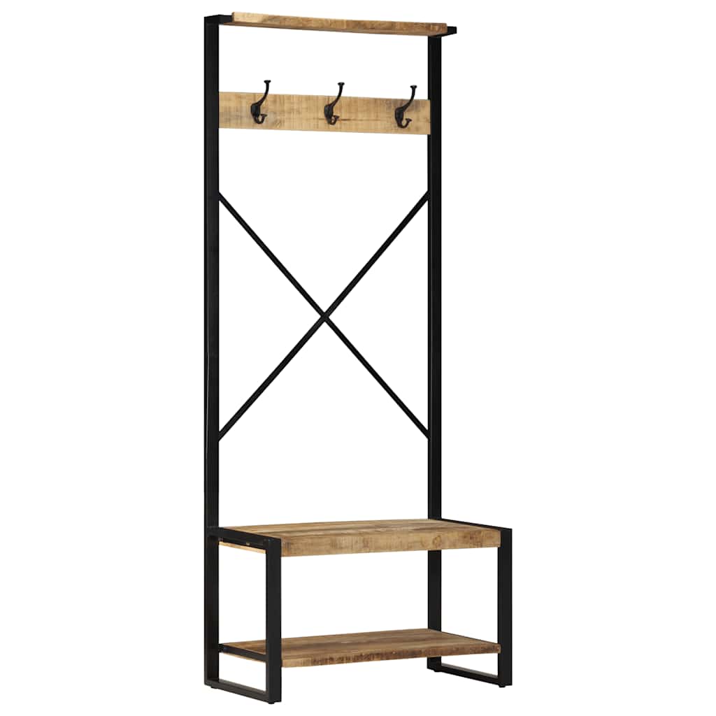 Clothes Rack 80X40X190 Cm Solid Wood Reclaimed