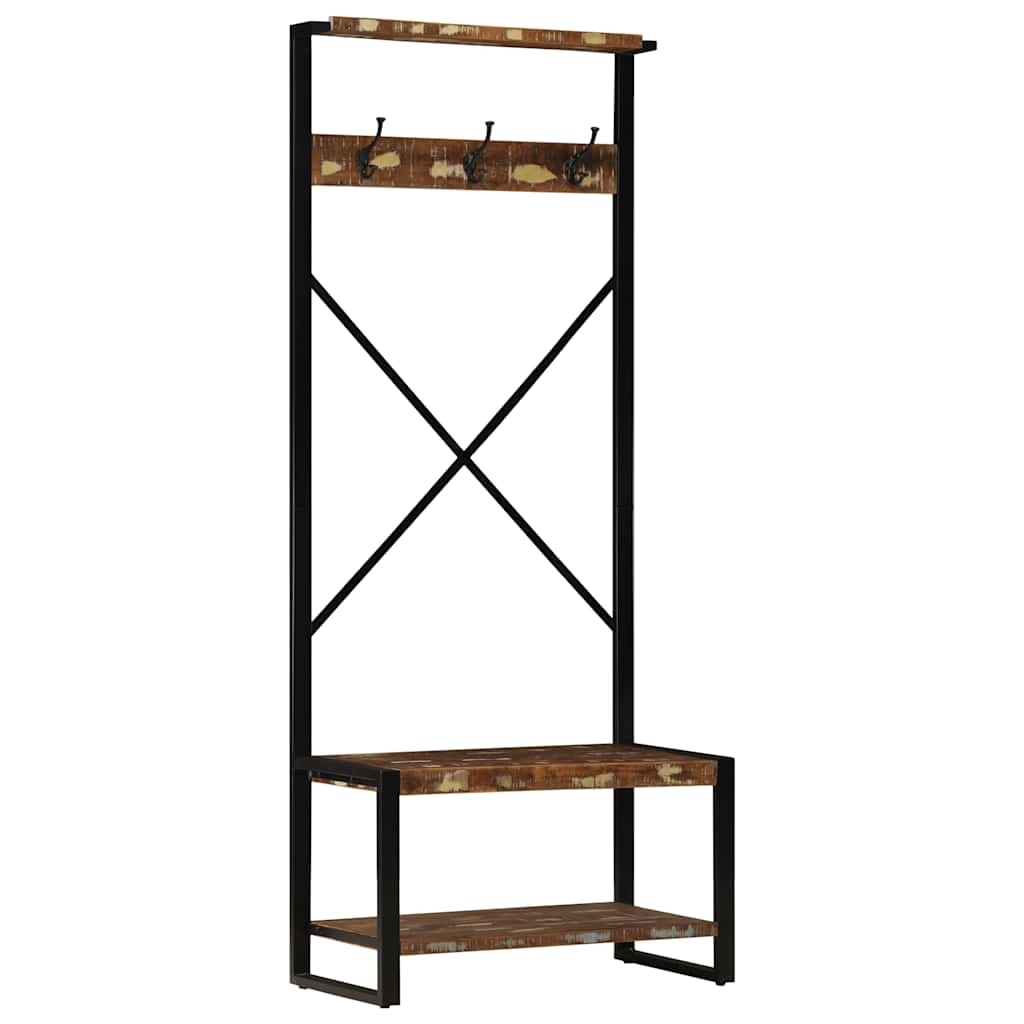 Clothes Rack 80X40X190 Cm Solid Wood Reclaimed