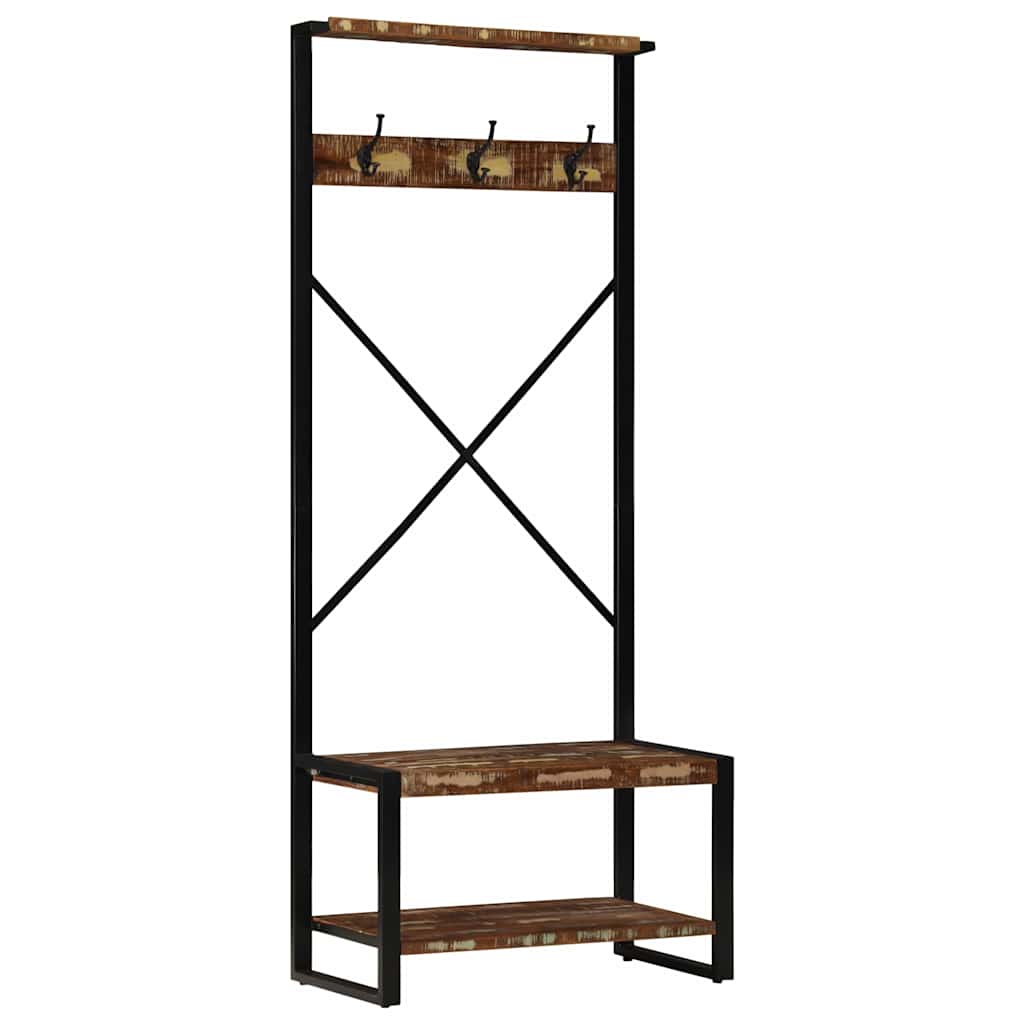 Clothes Rack 80X40X190 Cm Solid Wood Reclaimed