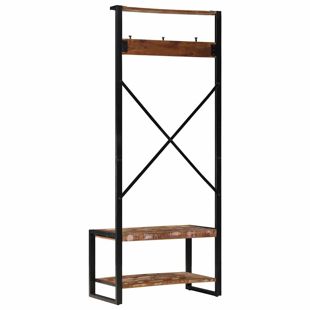 Clothes Rack 80X40X190 Cm Solid Wood Reclaimed