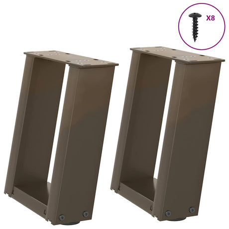 Coffee Table Legs U-Shaped 2 Pcs Steel