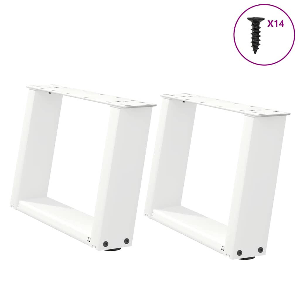 Coffee Table Legs U-Shaped 2 Pcs Steel